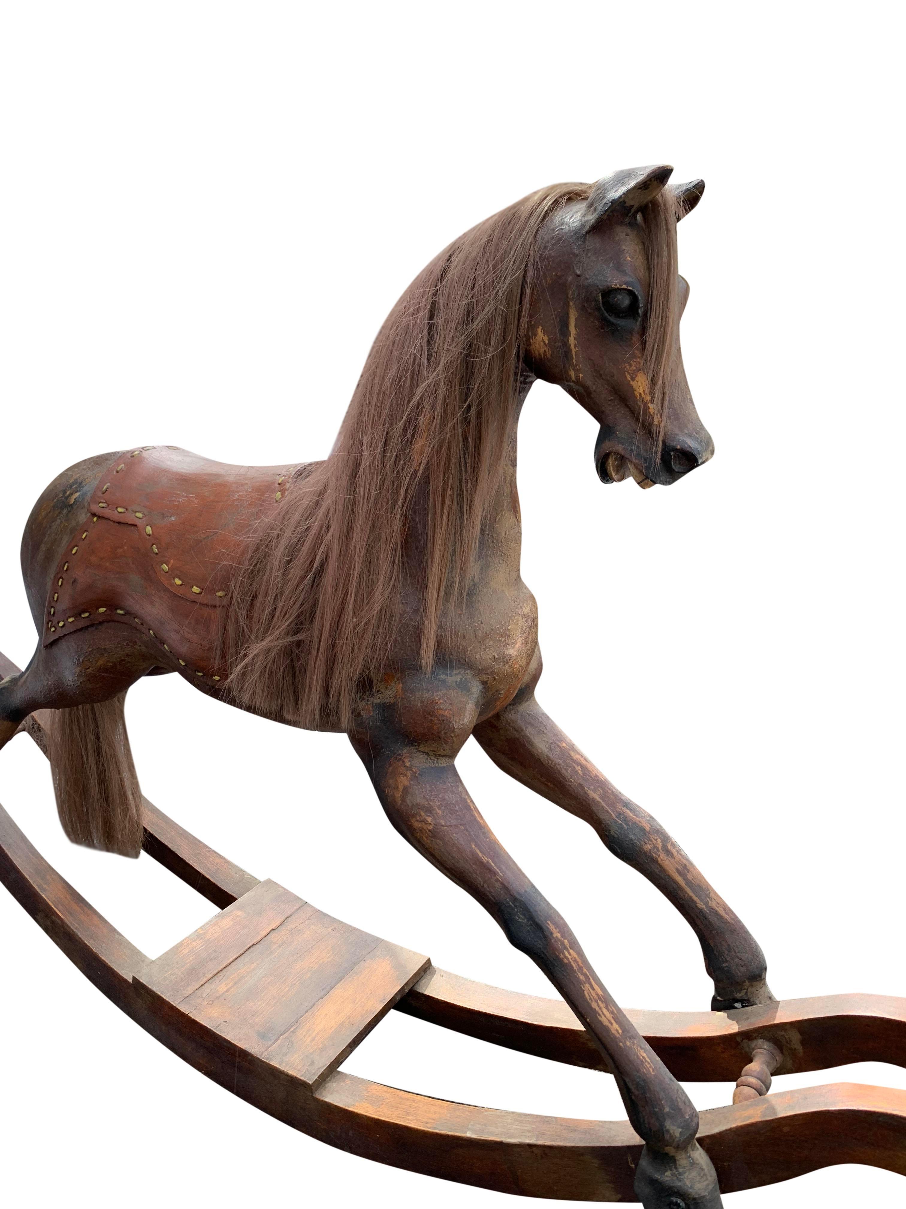 Contemporary Decorative Large Horse Rocker 5