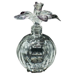 Zeitgenössische dekorative Parfümflasche, Englisch, geschliffenes Glas, Duft, Parfüm