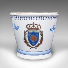 Contemporary Decorative Planter Bowl, French, Handpainted Ceramic, Jardiniere