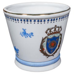 Contemporary Decorative Planter Bowl, French, Handpainted Ceramic, Jardiniere
