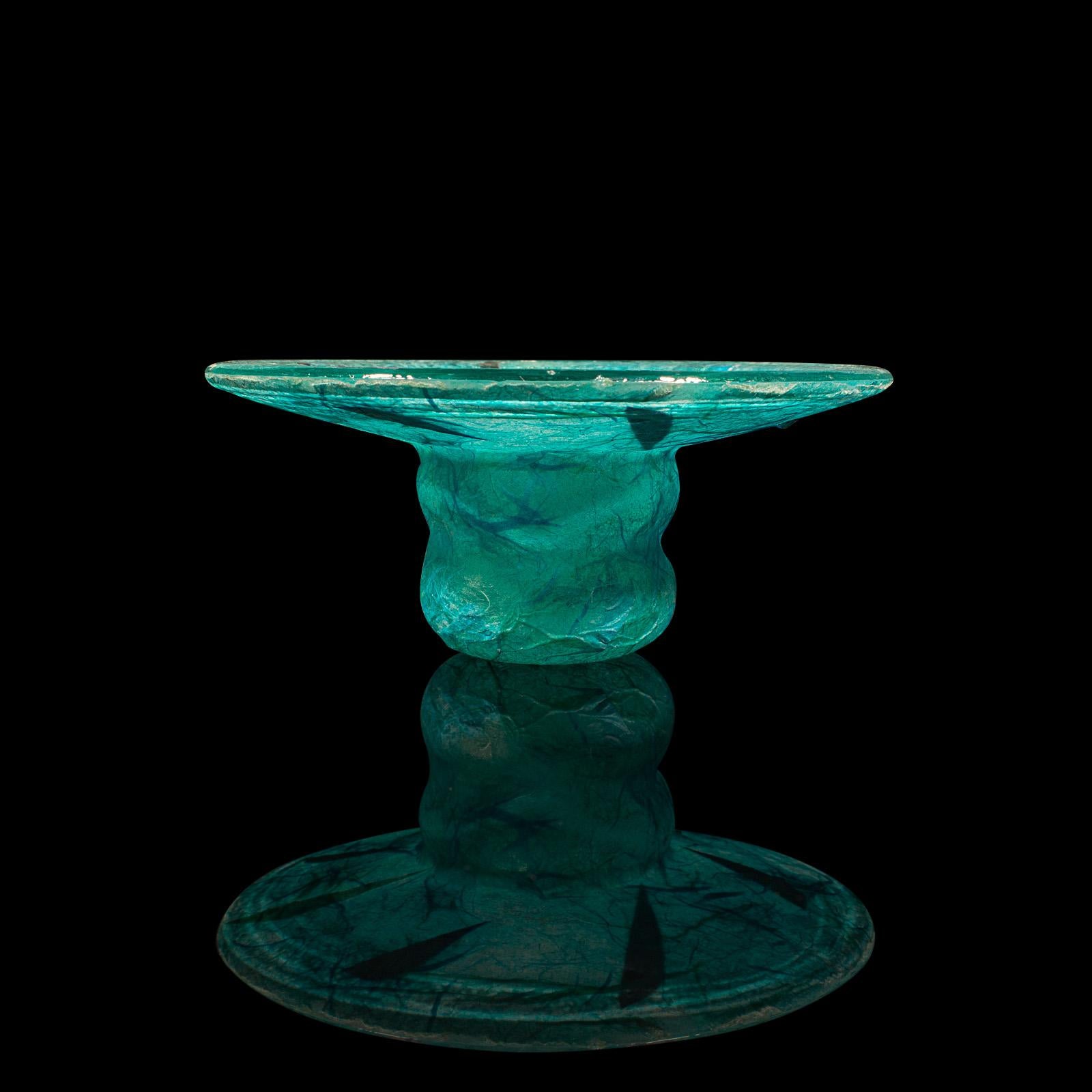 British Contemporary Decorative Tea Light Stand, English Art Glass, Votive Candle Holder For Sale