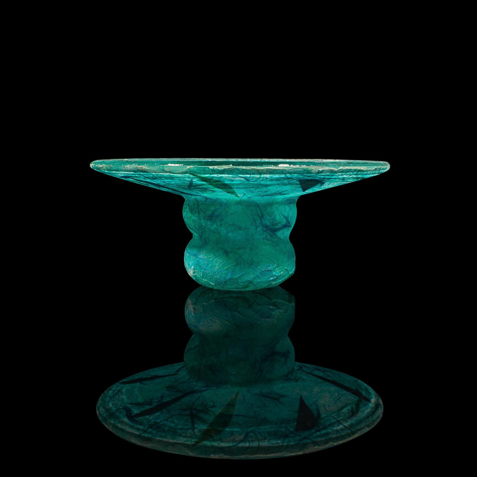 Contemporary Decorative Tea Light Stand, English Art Glass, Votive Candle Holder In Good Condition For Sale In Hele, Devon, GB
