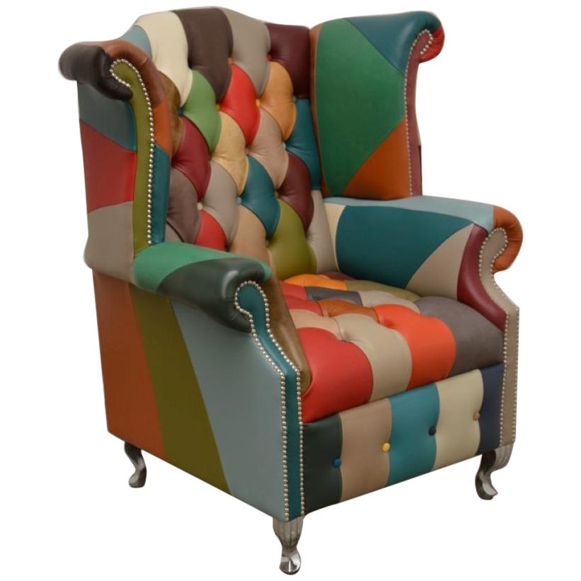 Contemporary Delta's Caleb Color Chesterfield Chair For Sale