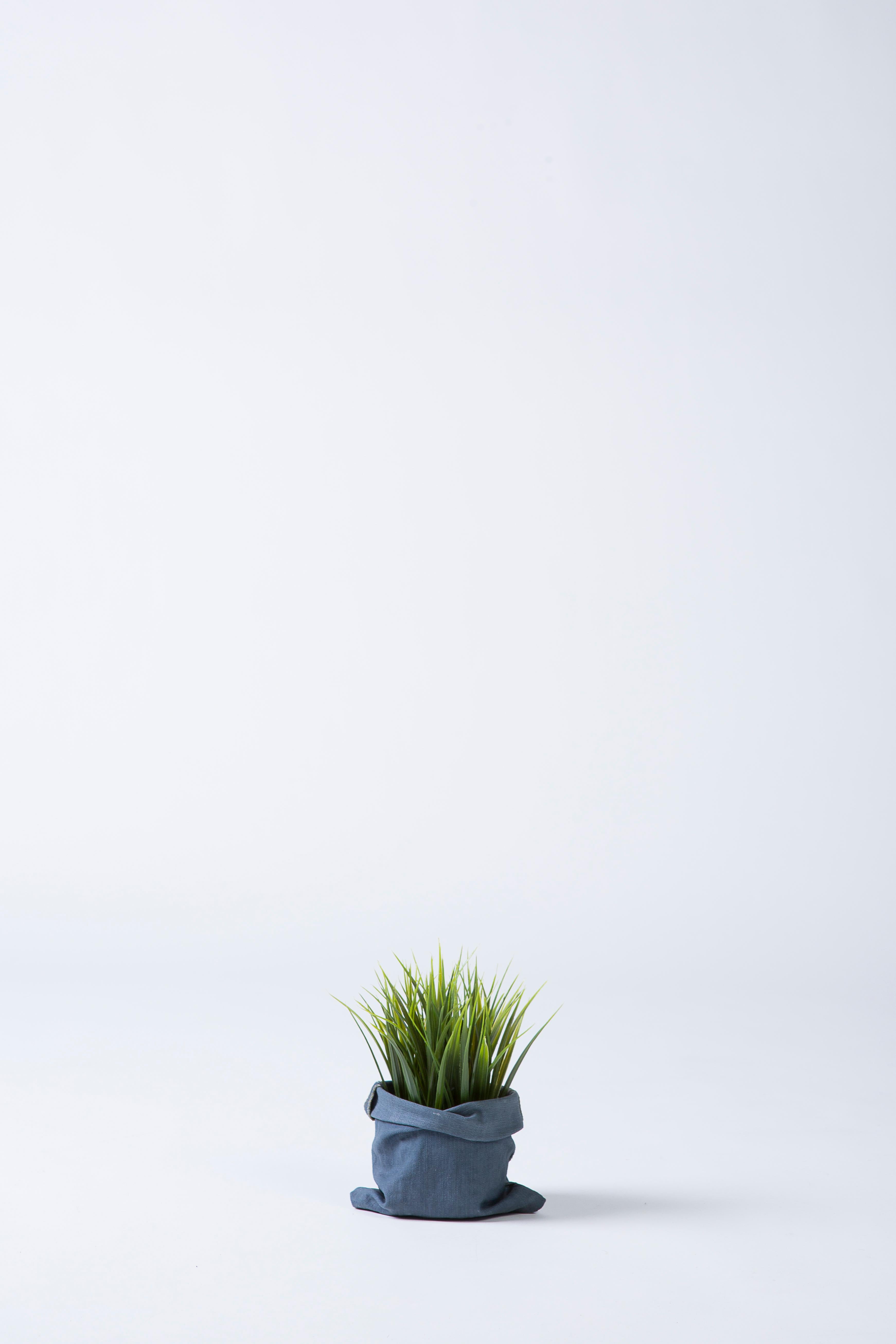 Contemporary Denim Planter made from Hardened Jeans at 1stDibs