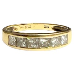 Retro Contemporary Design 20th Century  Diamond Gold Ring