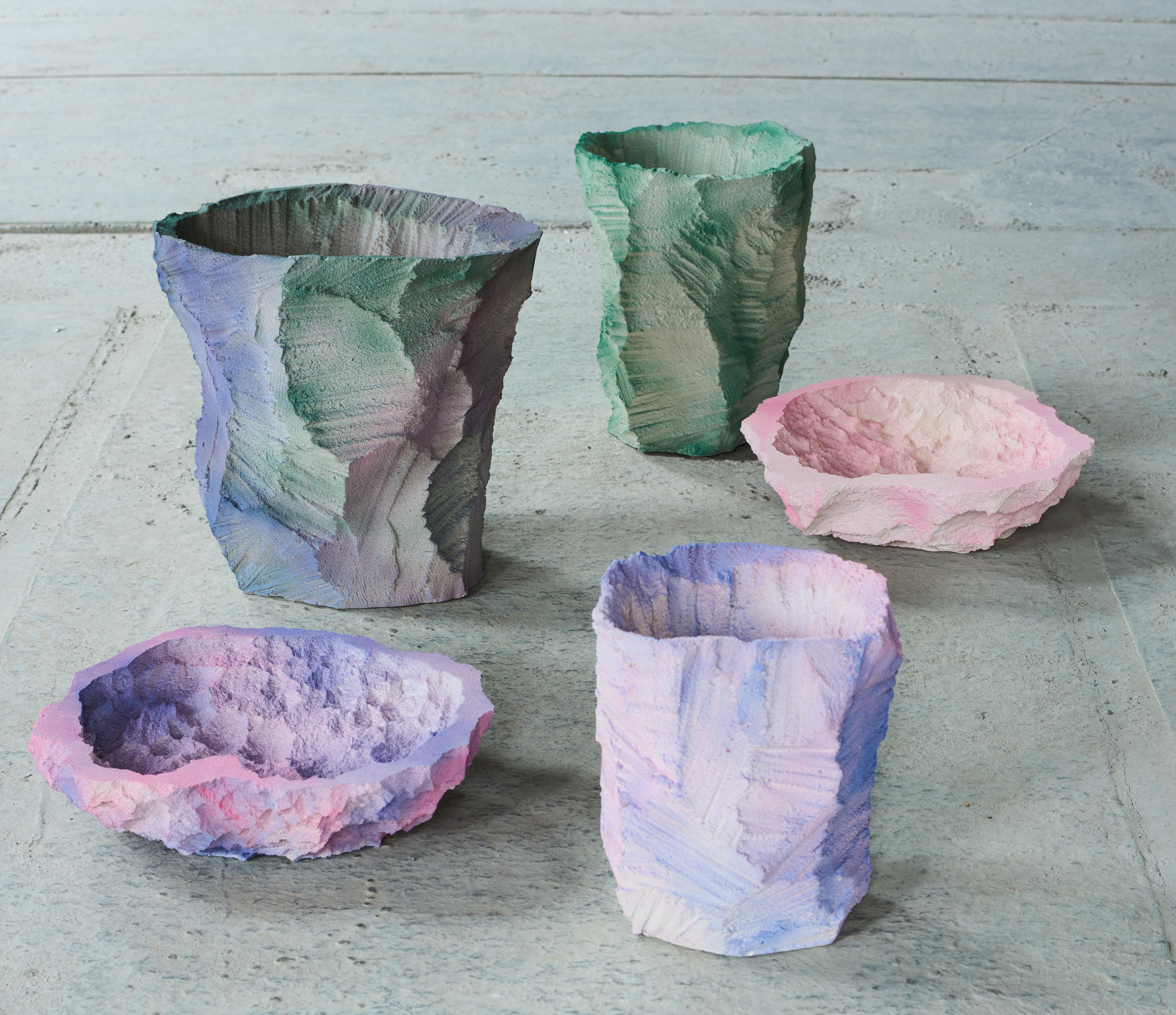 Teint Vase en moss de la nature artistique, design contemporain d'Andrédottir & Bobek en vente