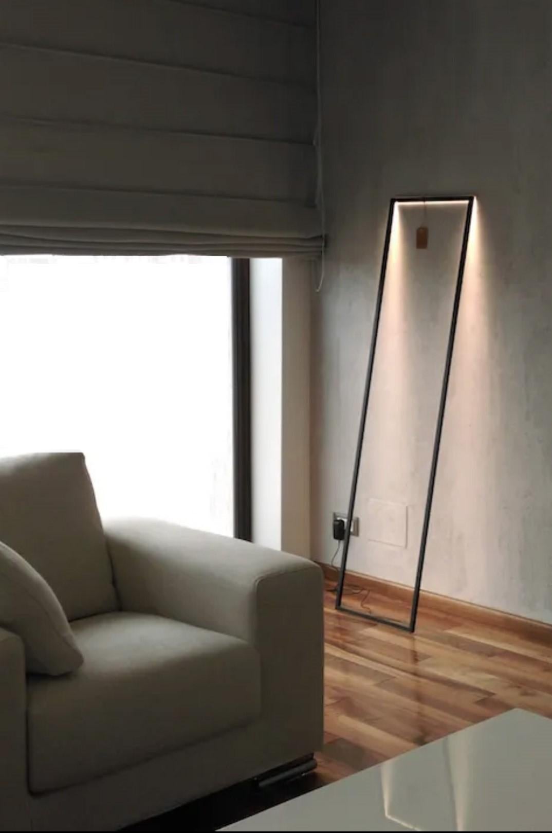 Romanian Contemporary Design Cornice Floor Lamp- Minimalist- Italian Hand Made Cristofaro For Sale