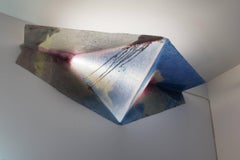 Contemporary Design Light, Hanging Lamp in Epoxy Resin and Fiberglass