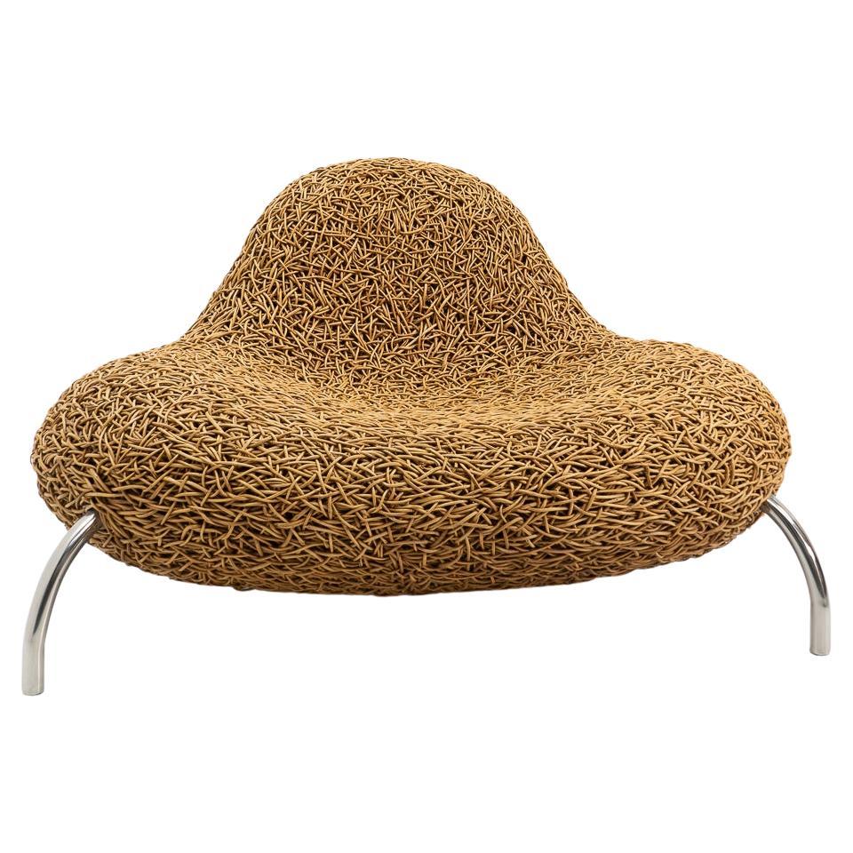 Contemporary Design Planet 2001 Rattan Lounge Chair, 2000s For Sale