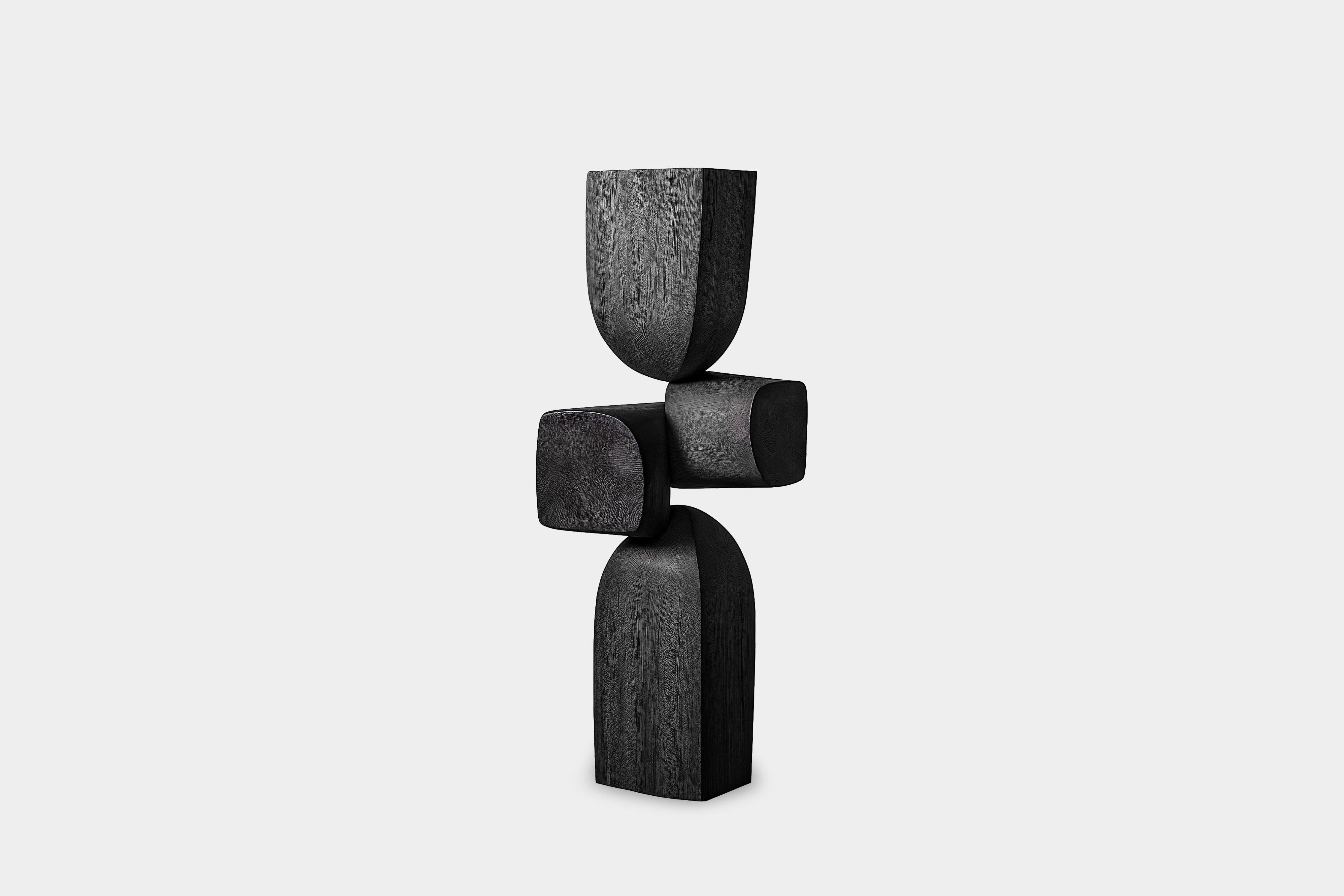 Mid-Century moderno Scultura di design Contemporary Lull No49 - Totem di legno di NONO per lo spazio artistico in vendita