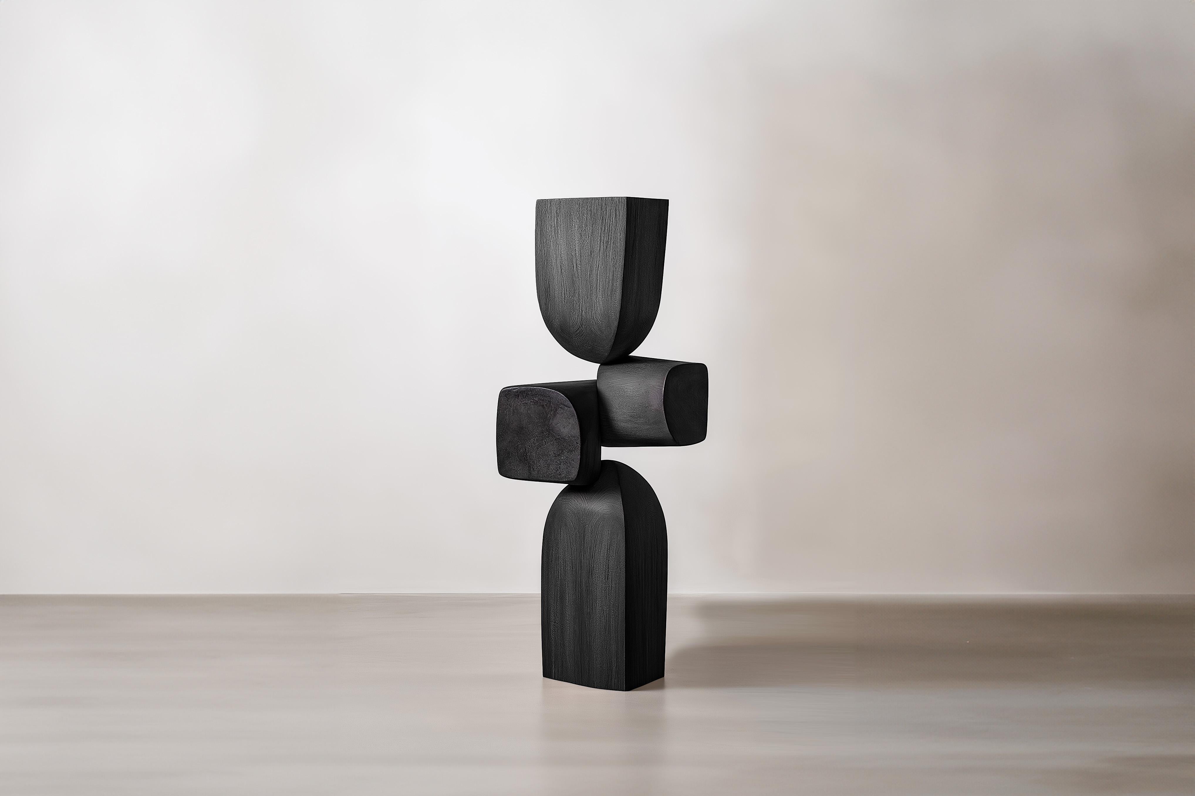 Messicano Scultura di design Contemporary Lull No49 - Totem di legno di NONO per lo spazio artistico in vendita