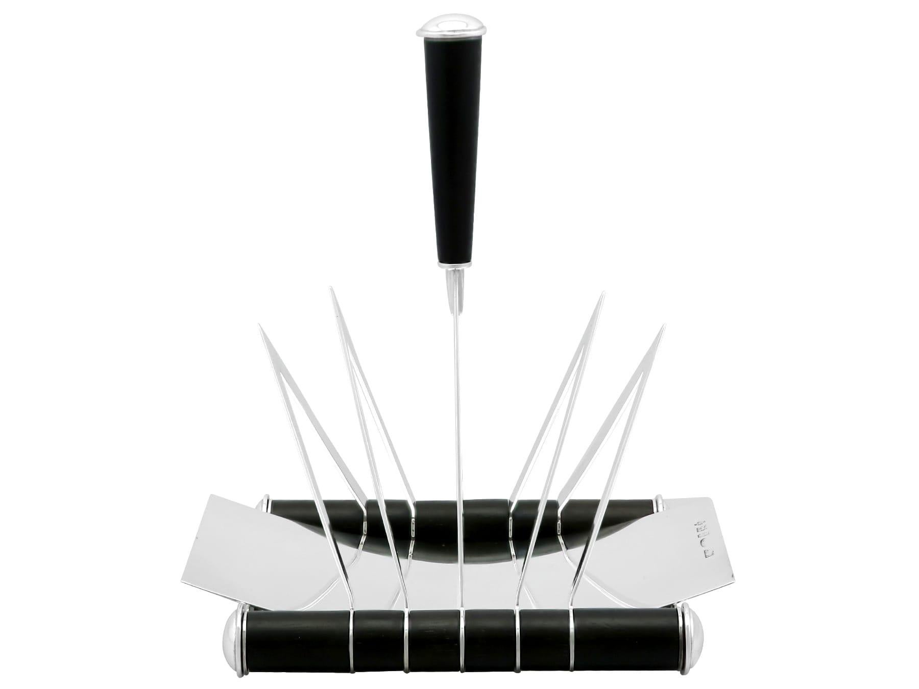 Contemporary Design Stil Sterling Silber Toast Rack (Britisch) im Angebot