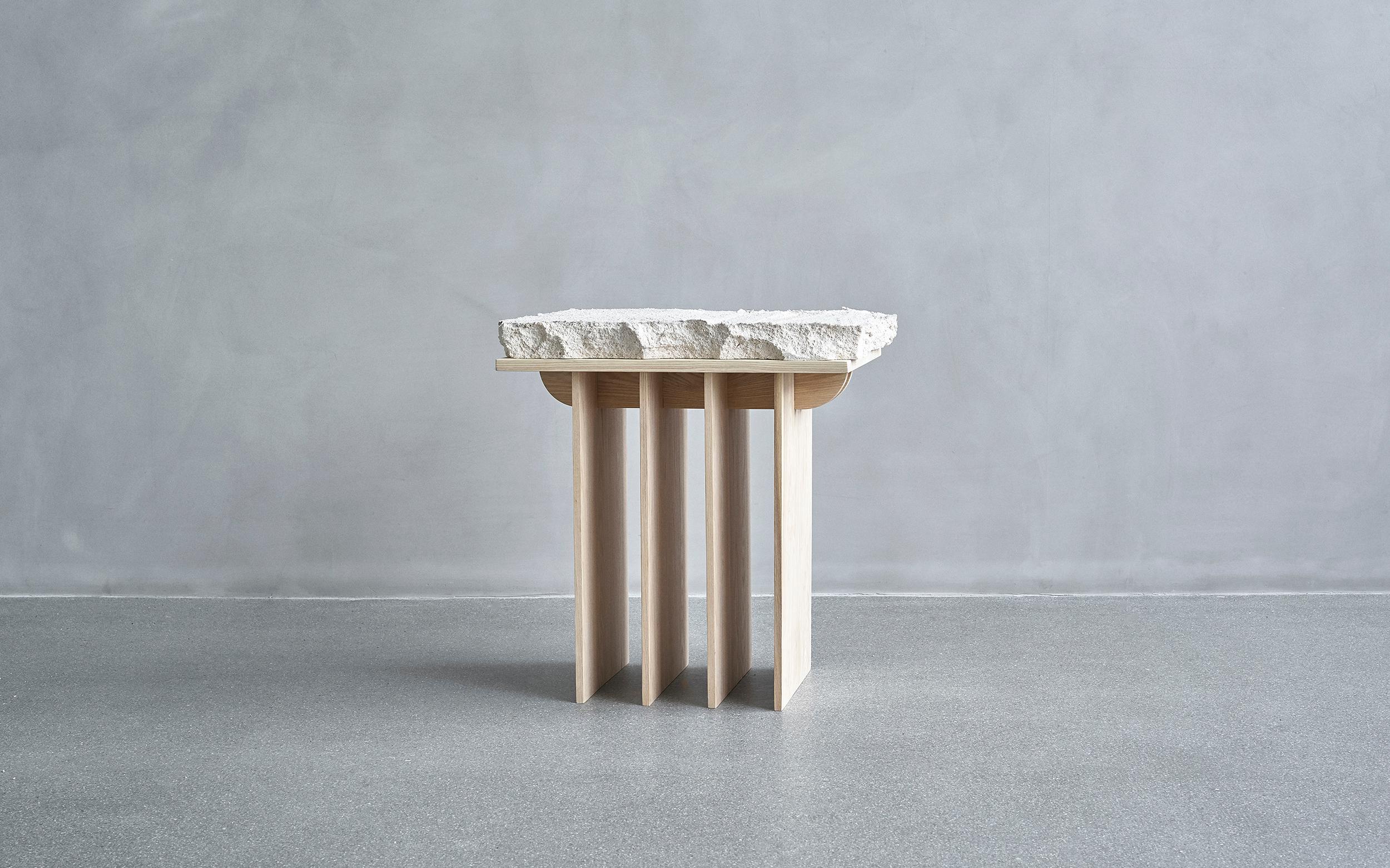 One-off a kind - Contemporary Design, Thinking space - stool, made by the art and design duo Andredottir & Bobek

They have in this collection imitated landscape with artificial materials and created an artificial scene of nature because art and