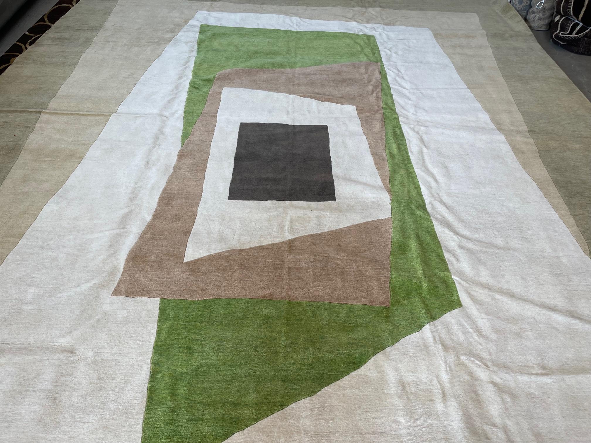 Contemporary Design Tibetan Area Rug In New Condition For Sale In West Hollywood, CA