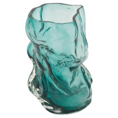 Contemporary Glass Vase Mini Mountain by Fos, Blue