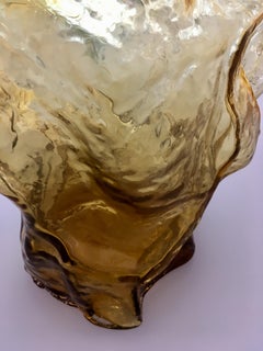 Contemporary Design Unique Glass 'Mountain' Vase by Fos, Cider