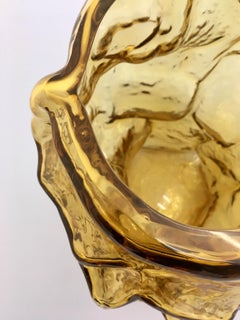 Contemporary Design Unique Glass 'Mountain' Vase by Fos, Ginger