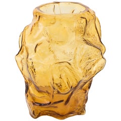 Contemporary Design Unique Glass 'Mountain' Vase by Fos, Ginger
