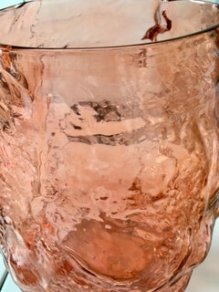 Contemporary Design Unique Glass 'Mountain' Vase by Fos, Ruby