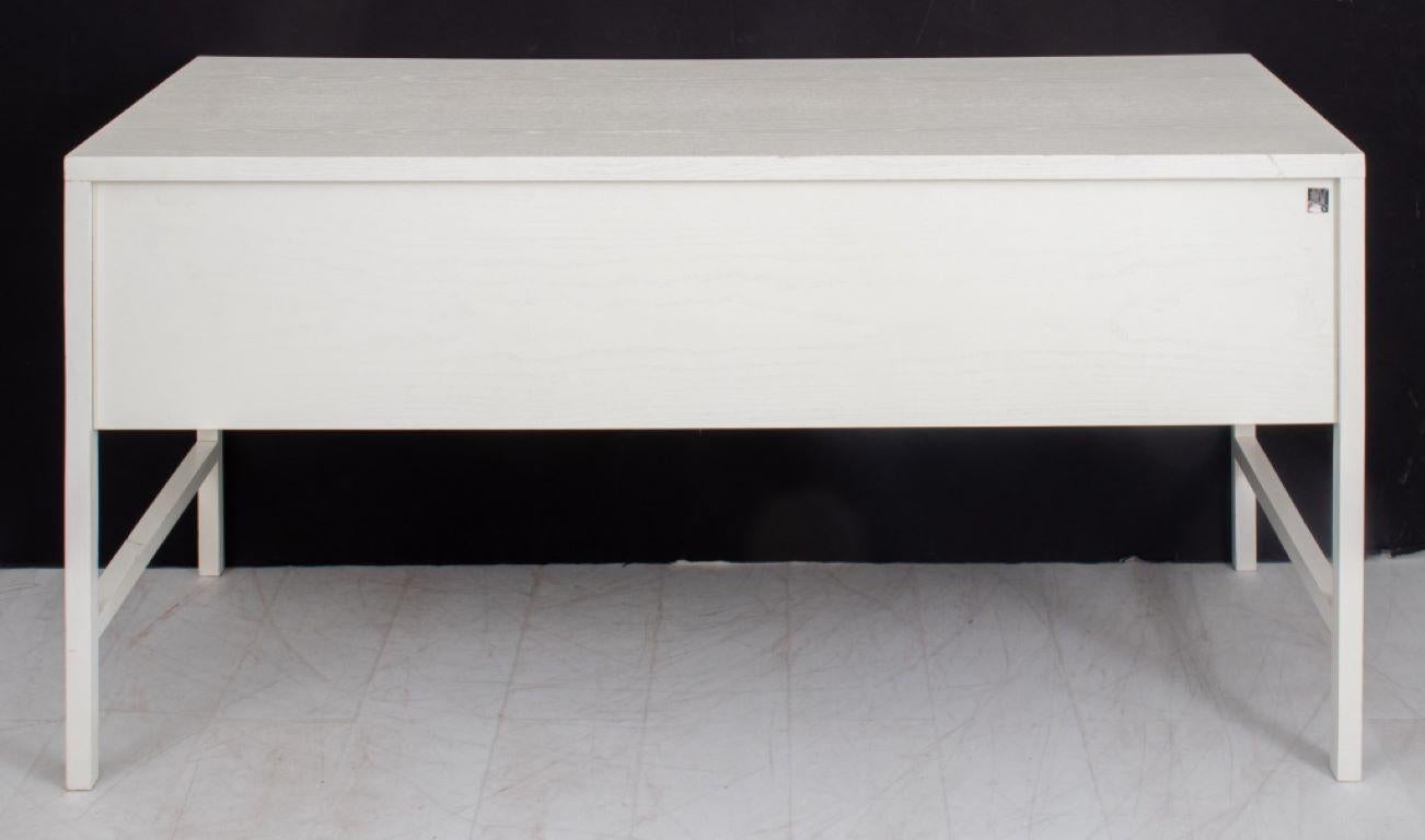 Contemporary Design White Desk with 3 Drawers 4