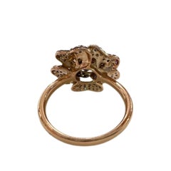 Contemporary Design mit 0,80 ct Diamanten 18k Gold & 925 Silber Ring