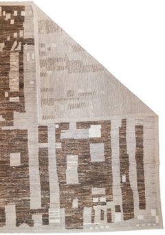 Tapis en laine au design contemporain 8'8'' x 11'9''