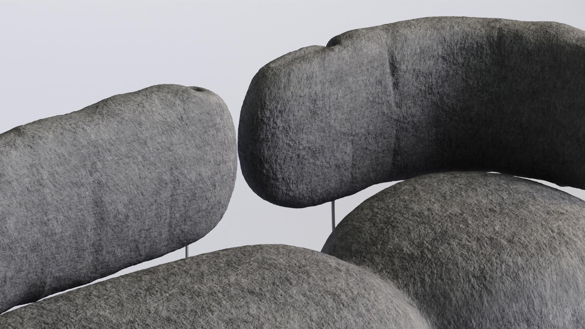 Canapé contemporain en bois et feutre à édition limitée Lymphosofa de Taras Yoom Neuf - En vente à วัฒนา, TH