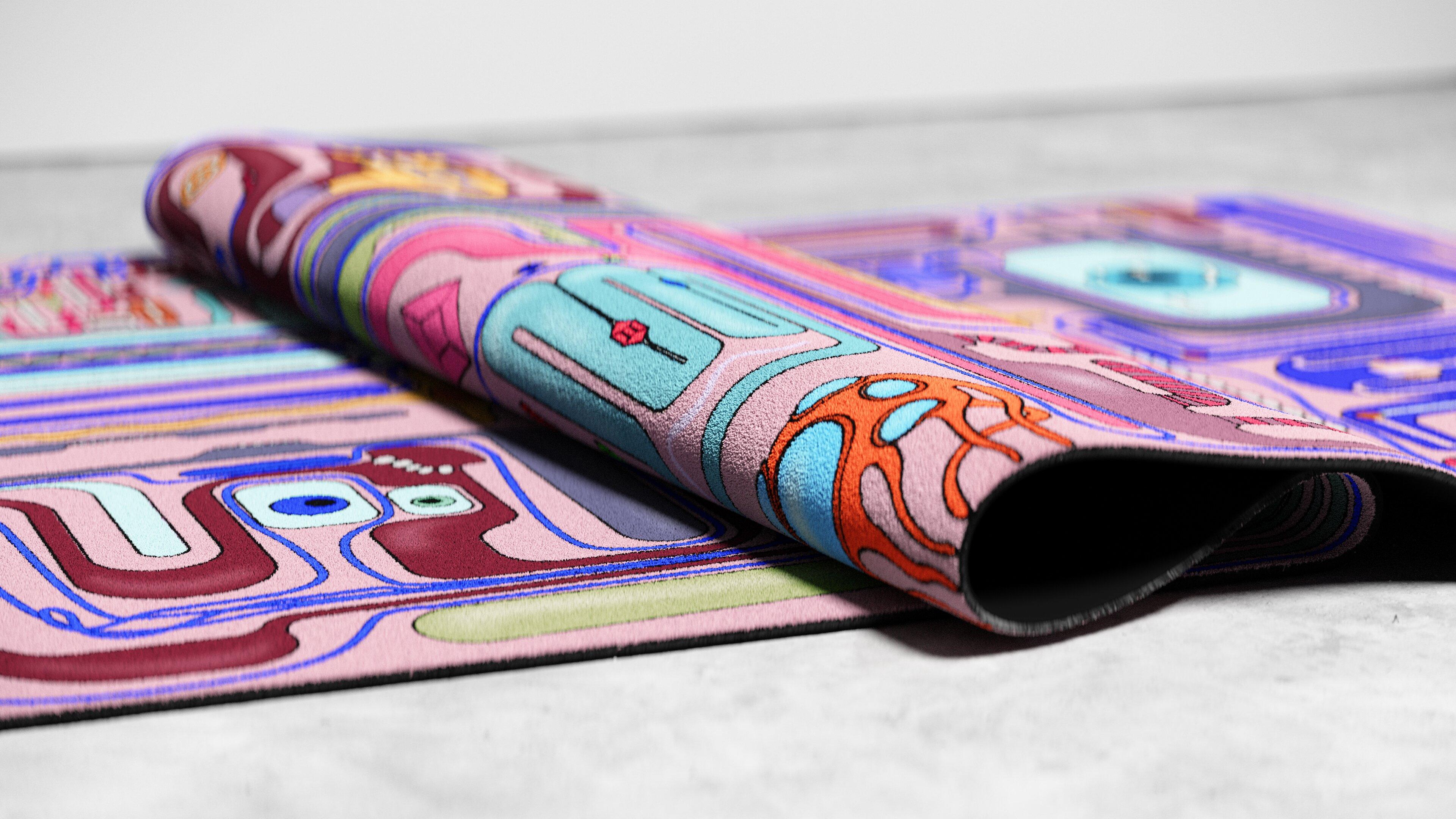 XXIe siècle et contemporain Tapis de laine contemporain à édition limitée Find Your Way by Taras Yoom en vente