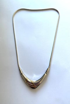 Moderne Designer-Halskette aus Sterlingsilber