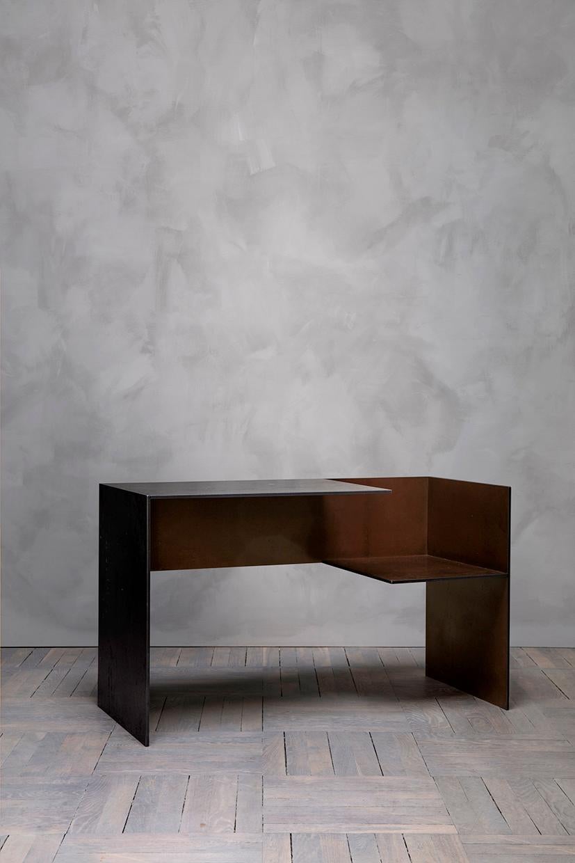 Escritorio Un Asiento Acero Azul Oxidado Contemporáneo MSB 302.1 by M.Subiràs Español en venta