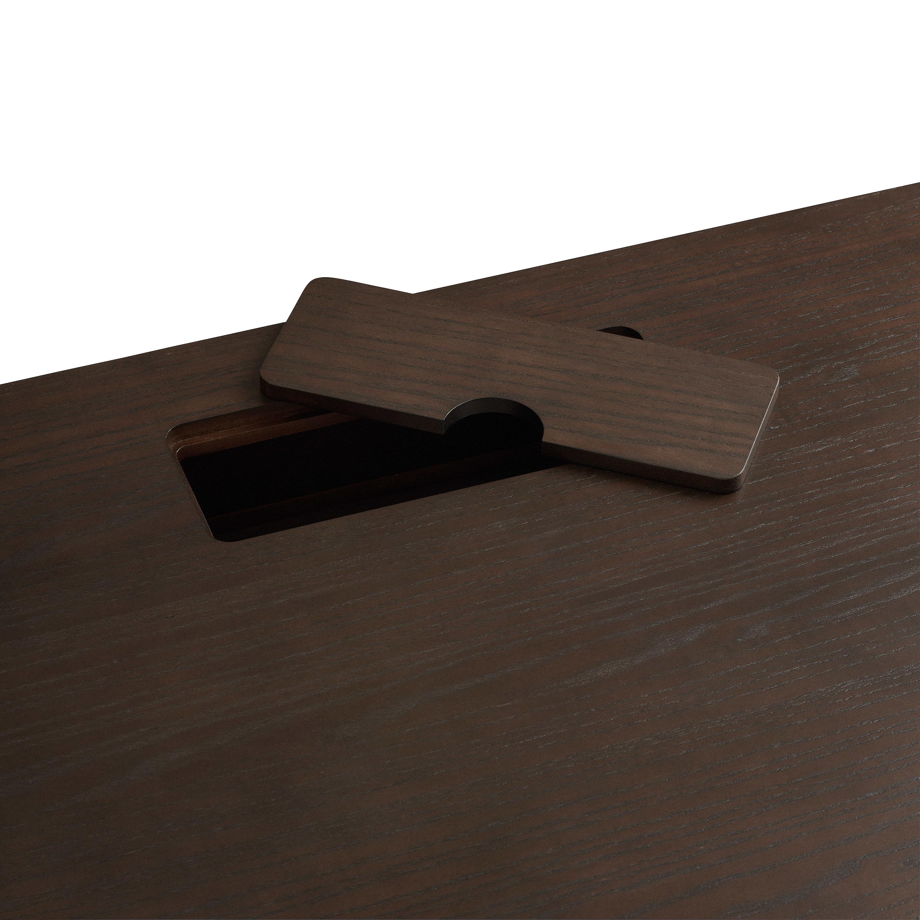Scandinavian Modern Contemporary Desk 'JFK' by Norr11, Dark Smoked Ash For Sale