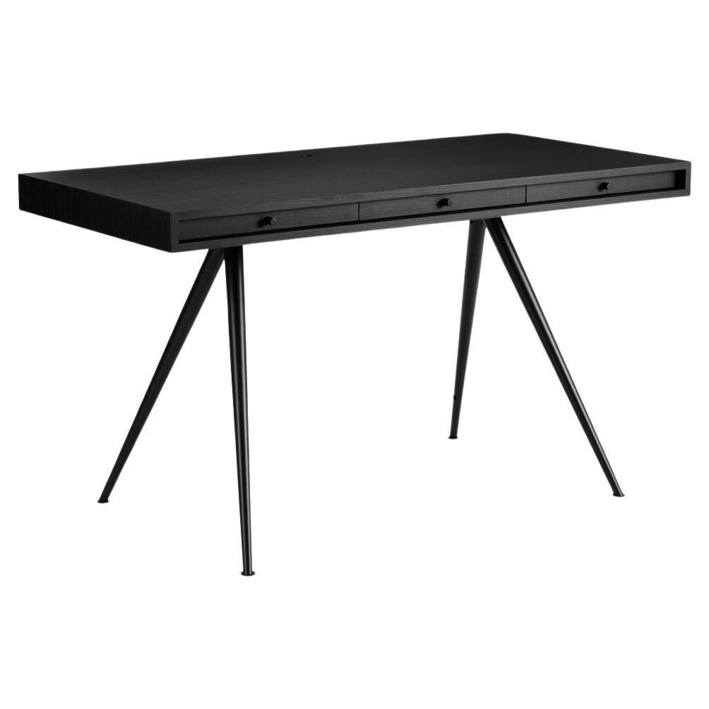 Contemporary Desk 'JFK' by Norr11, Dark Smoked Ash In New Condition For Sale In Paris, FR