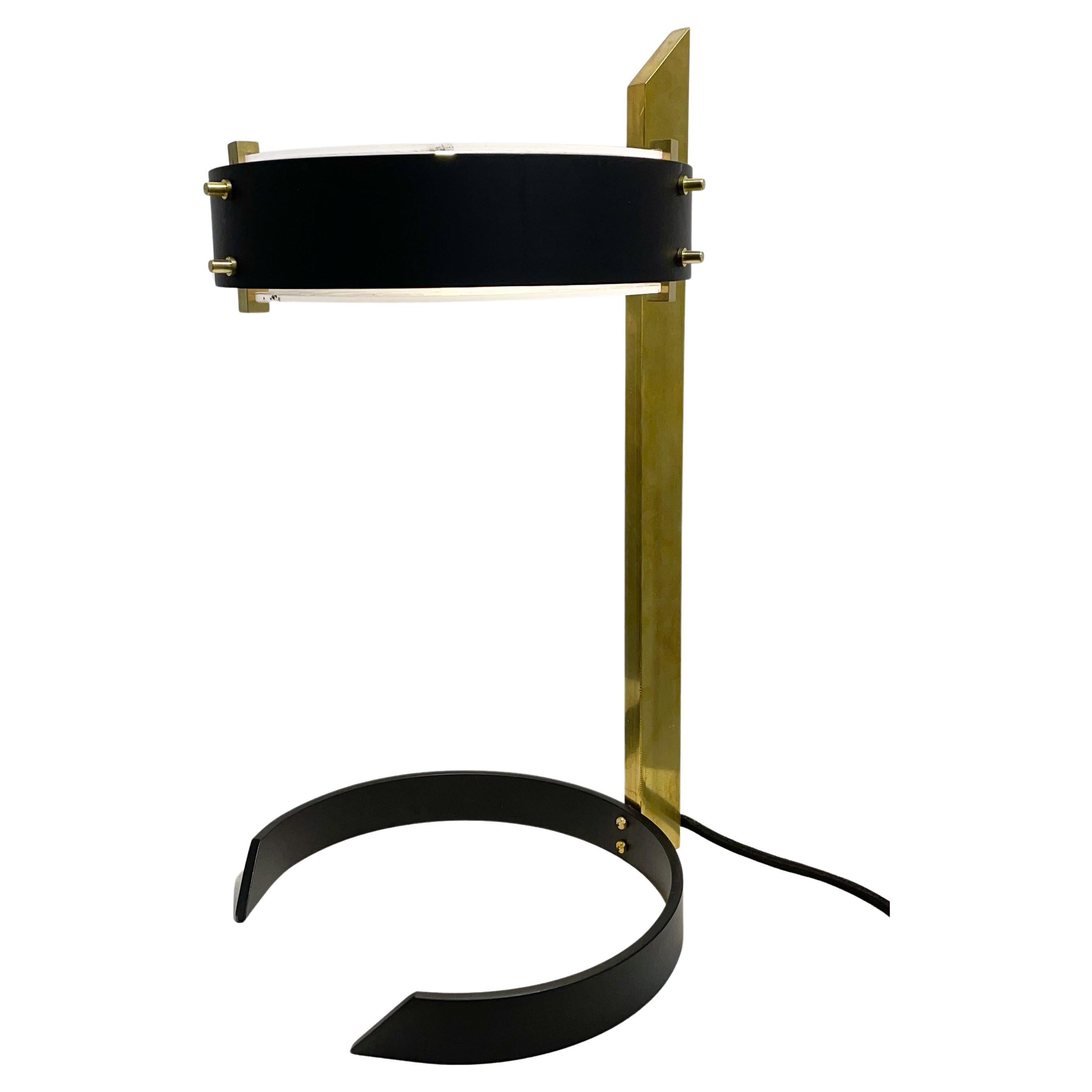 Contemporary Desk Lamp, Brass and Metal, Italy For Sale