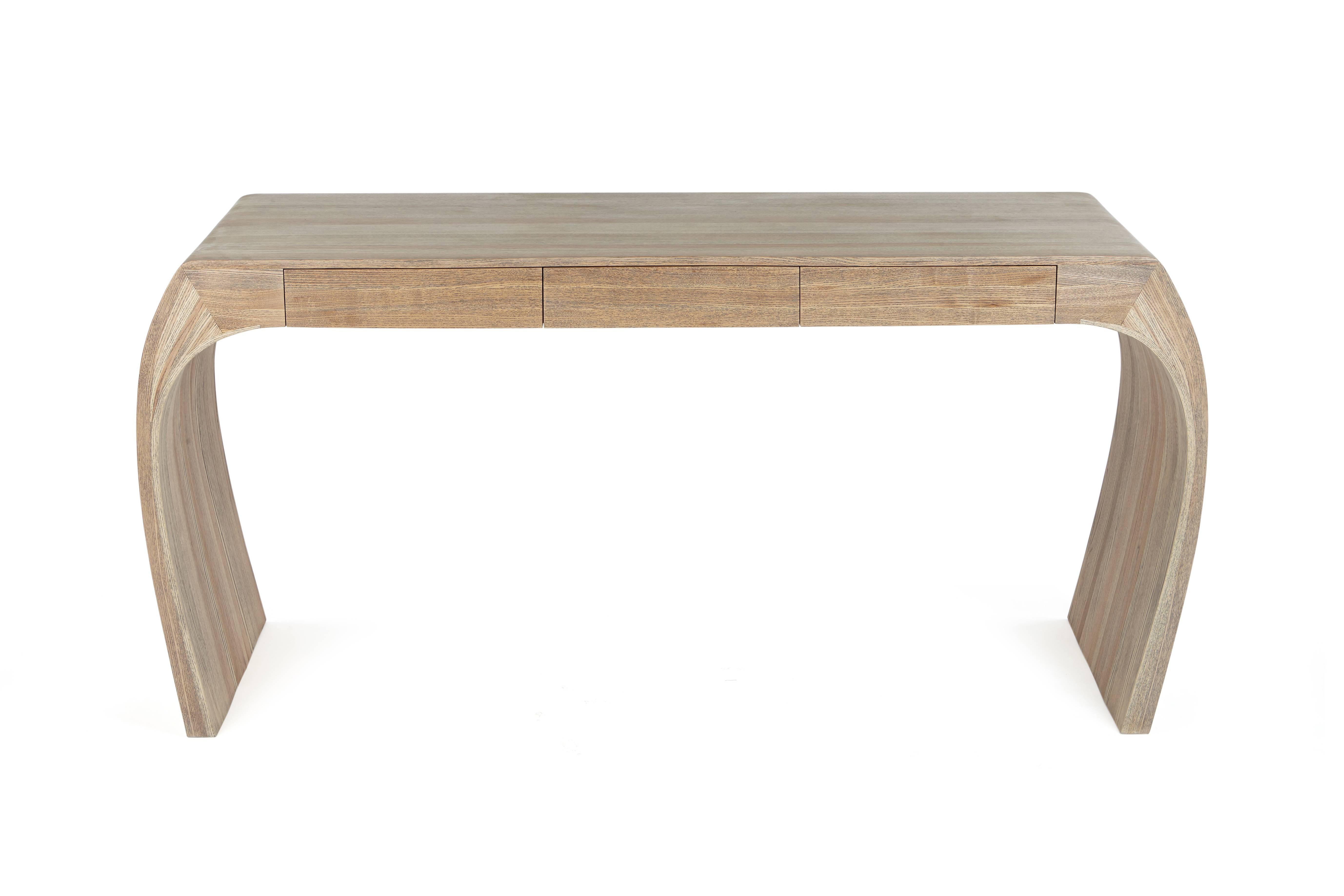 Contemporary Steam Bent Ash desk with Secret Compartment by Jonathan Field. Unique.