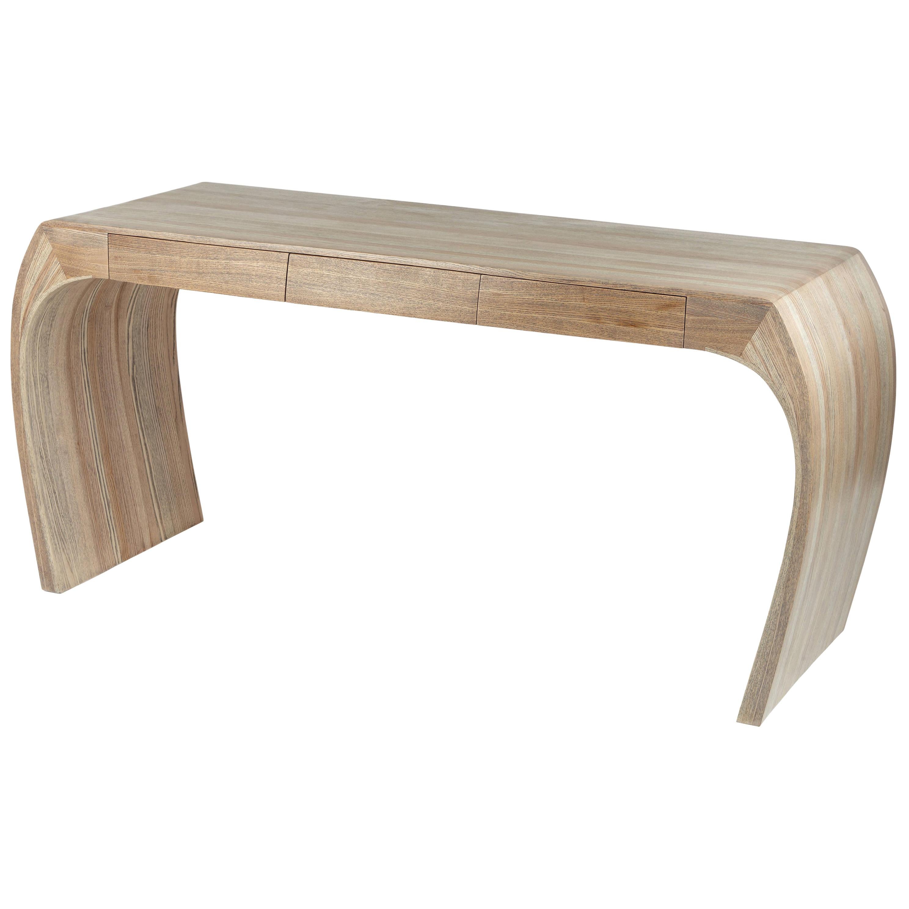 Contemporary Desk Steam Bent Ash With Secret Compartment By