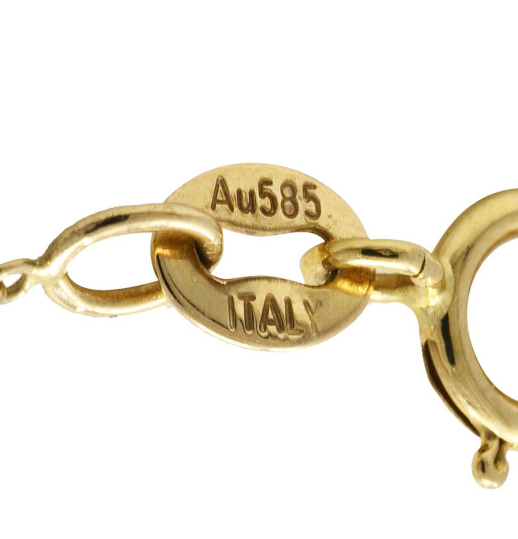 Contemporary Diamond 14 Karat Two-Tone Gold Equestrian Horse Pendant Necklace In Excellent Condition In Philadelphia, PA