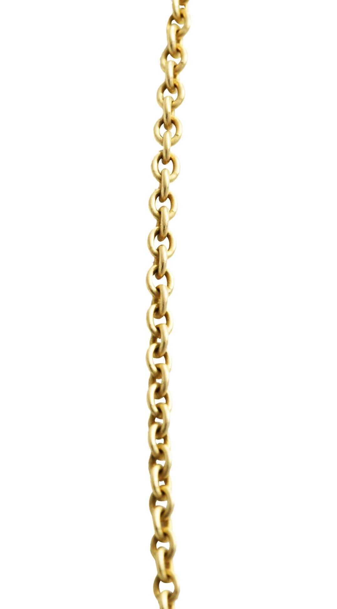 Zeitgenössische Diamant-Halskette mit Reiterpferd-Anhänger aus 14 Karat zweifarbigem Gold 4