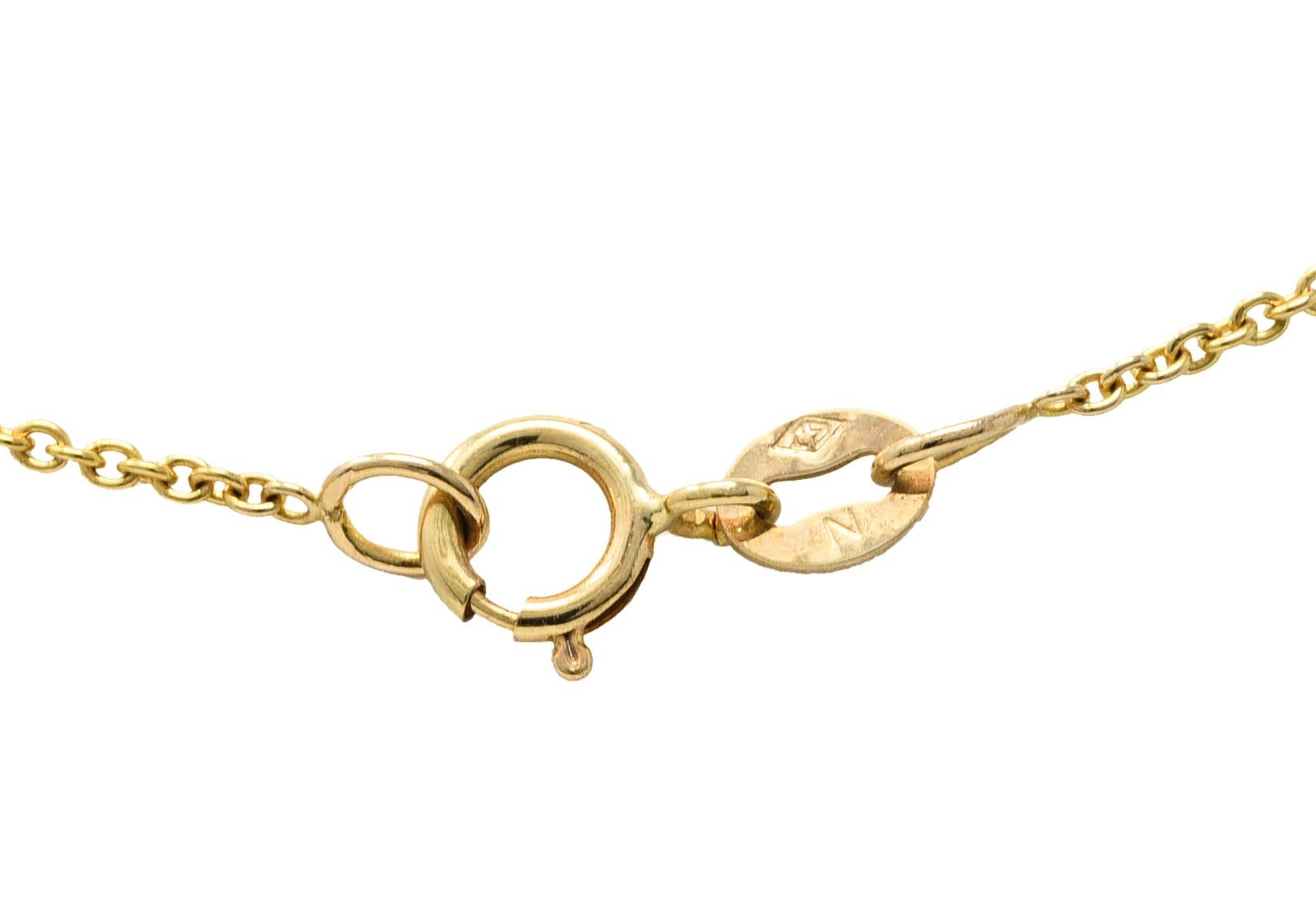 Women's or Men's Contemporary Diamond 14 Karat Two-Tone Gold Horse Pendant Necklace