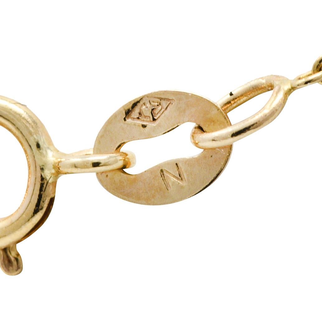 Contemporary Diamond 14 Karat Two-Tone Gold Horse Pendant Necklace 1