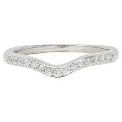 Contemporary Diamond 14 Karat Weißgold Contour Ehering