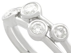 Diamond and White Gold Raindance Style Ring, Circa 2000