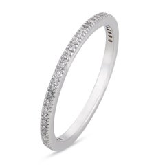 Contemporary diamond 18k white gold half eternity band