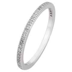 Contemporary diamond 18k white gold half eternity band
