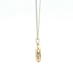 Contemporary Diamond and Gold Teardrop Pendant Necklace