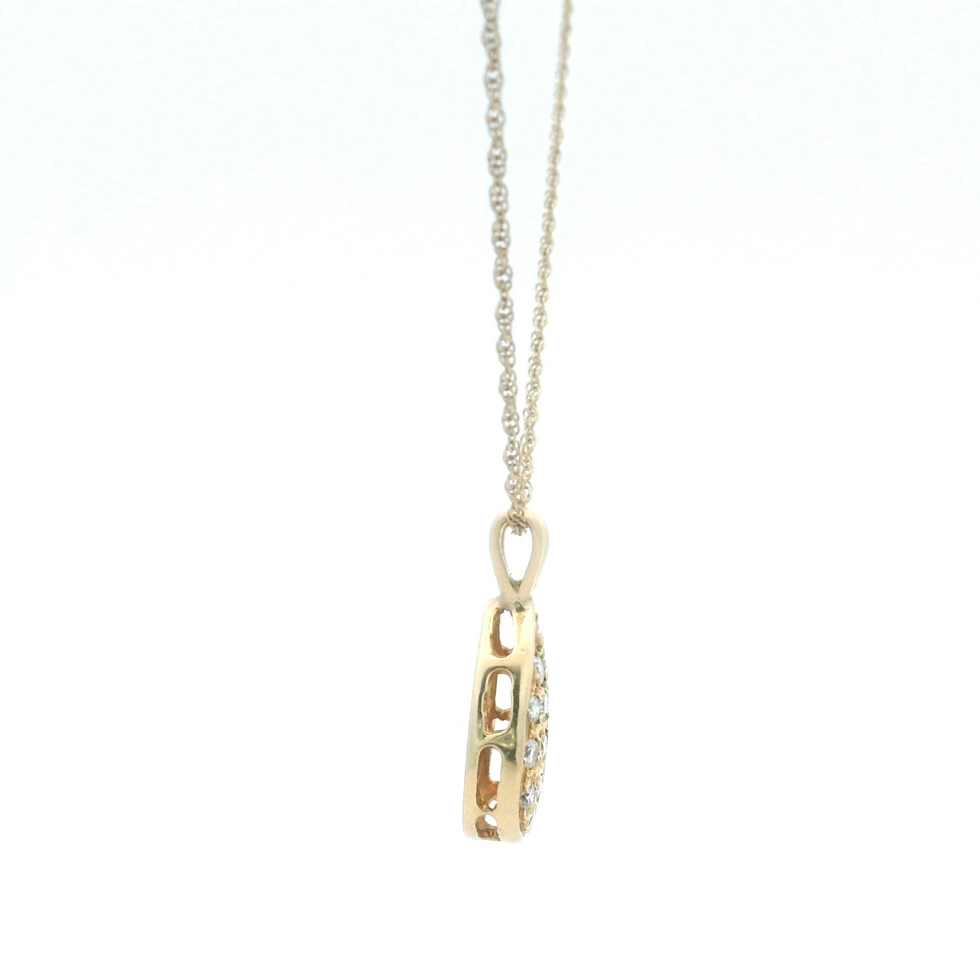 Contemporaneo Collana con ciondolo a goccia in oro e diamanti in stile contemporaneo in vendita