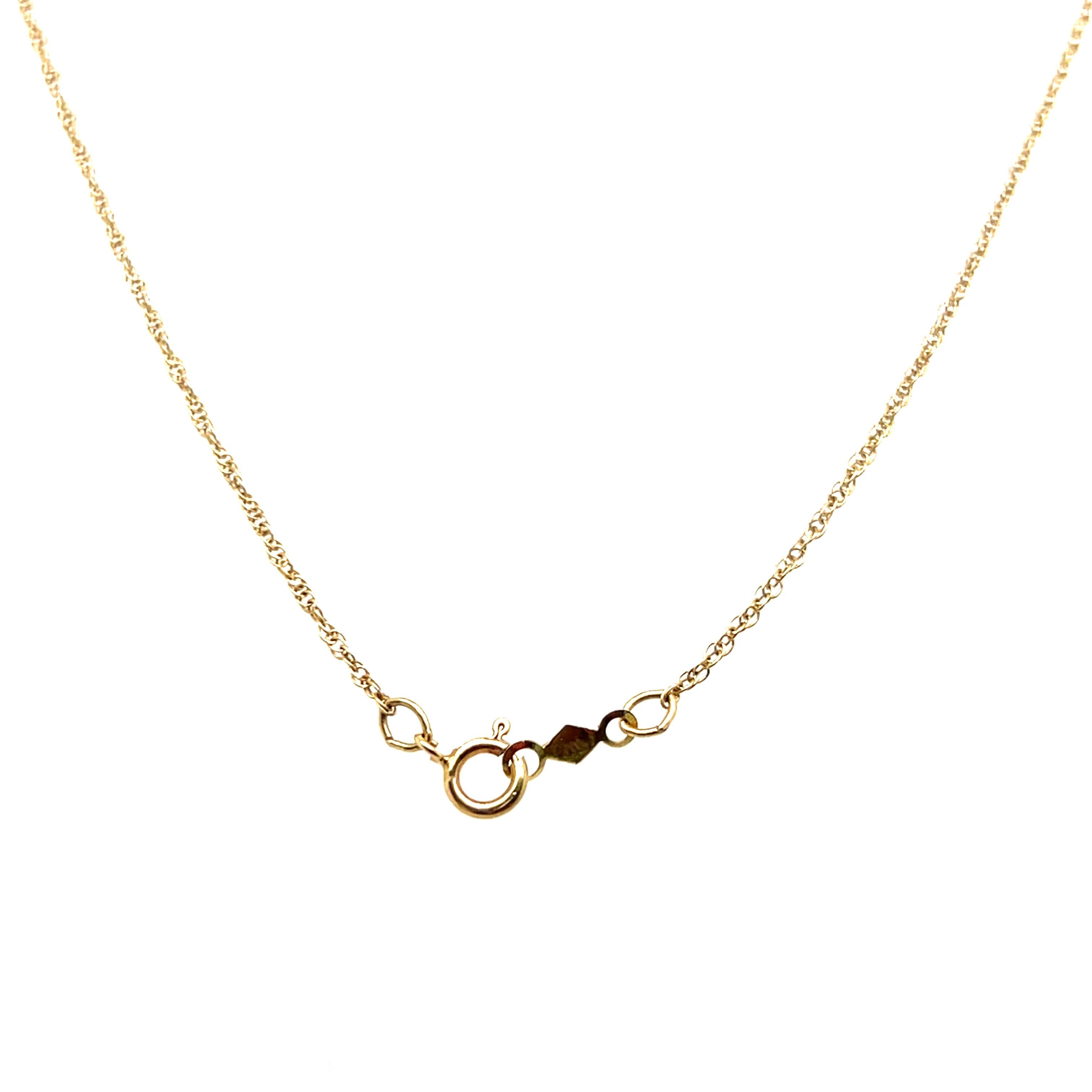 Collana con ciondolo a goccia in oro e diamanti in stile contemporaneo In condizioni buone in vendita a Towson, MD