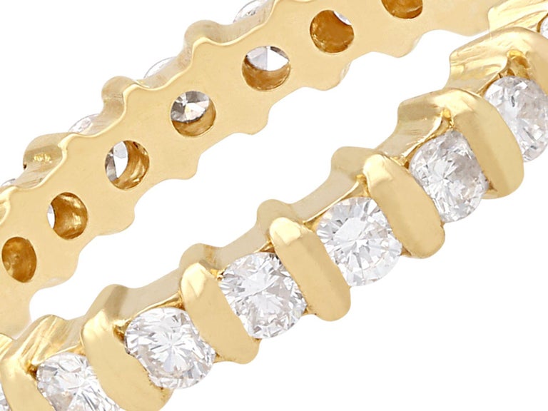 Diamond and Yellow Gold Full Eternity Ring, Circa 2000 For Sale at 1stDibs