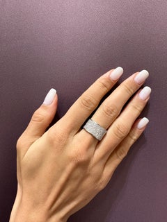 Contemporary Diamond Band Ring Set in White Gold