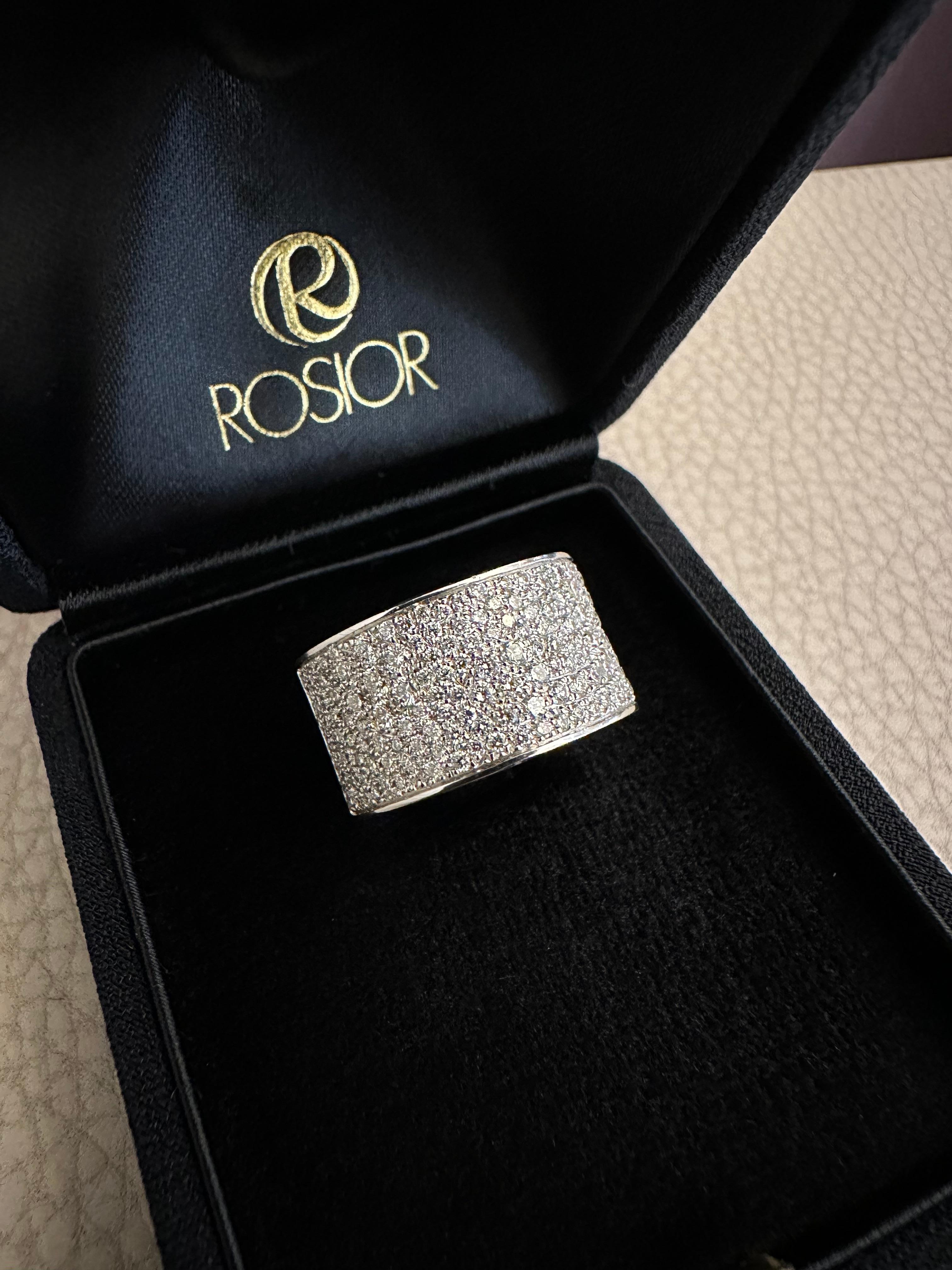 Anillo de Diamantes Contemporáneo en Oro Blanco Corte redondo en venta