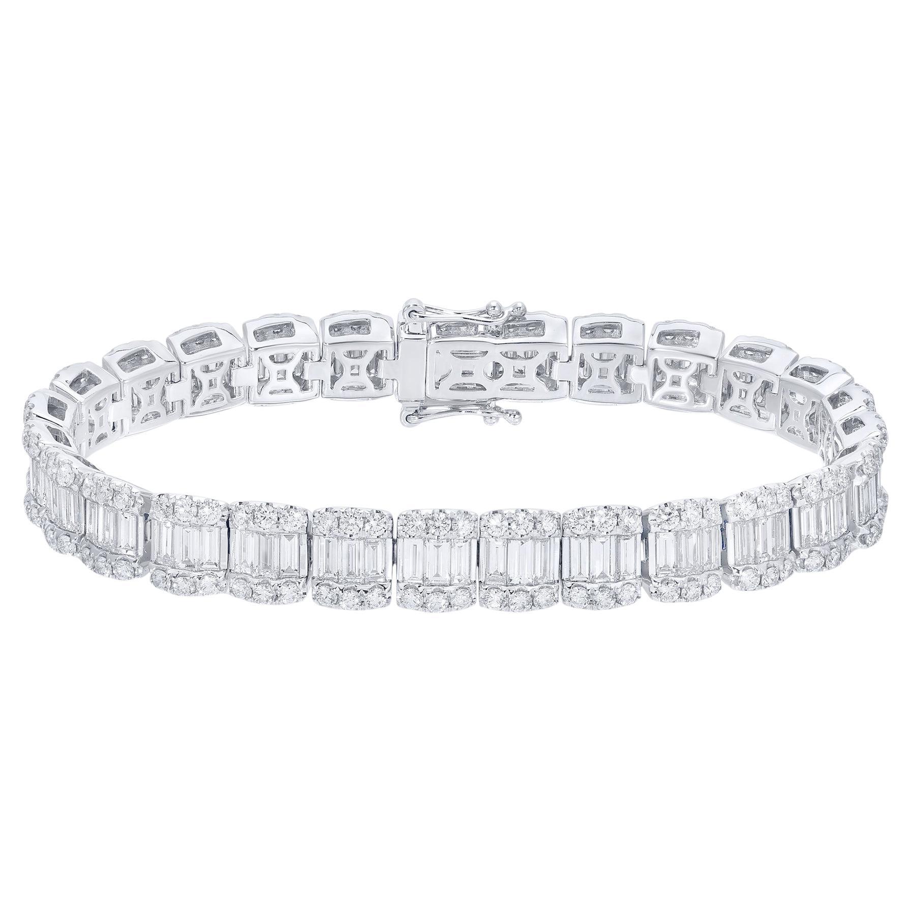 Contemporary Diamantarmband 11,7 Karat Gesamt 18K Weißgold